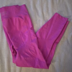 PINK Victoria's Secret Bright Hot Pink Seamless Leggings